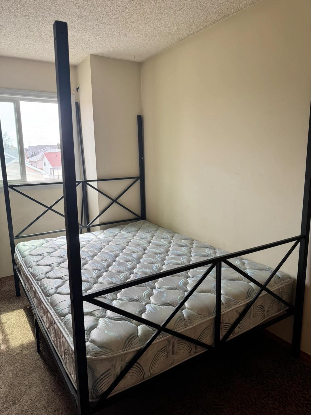 Black Metal Four Poster Bed Frame