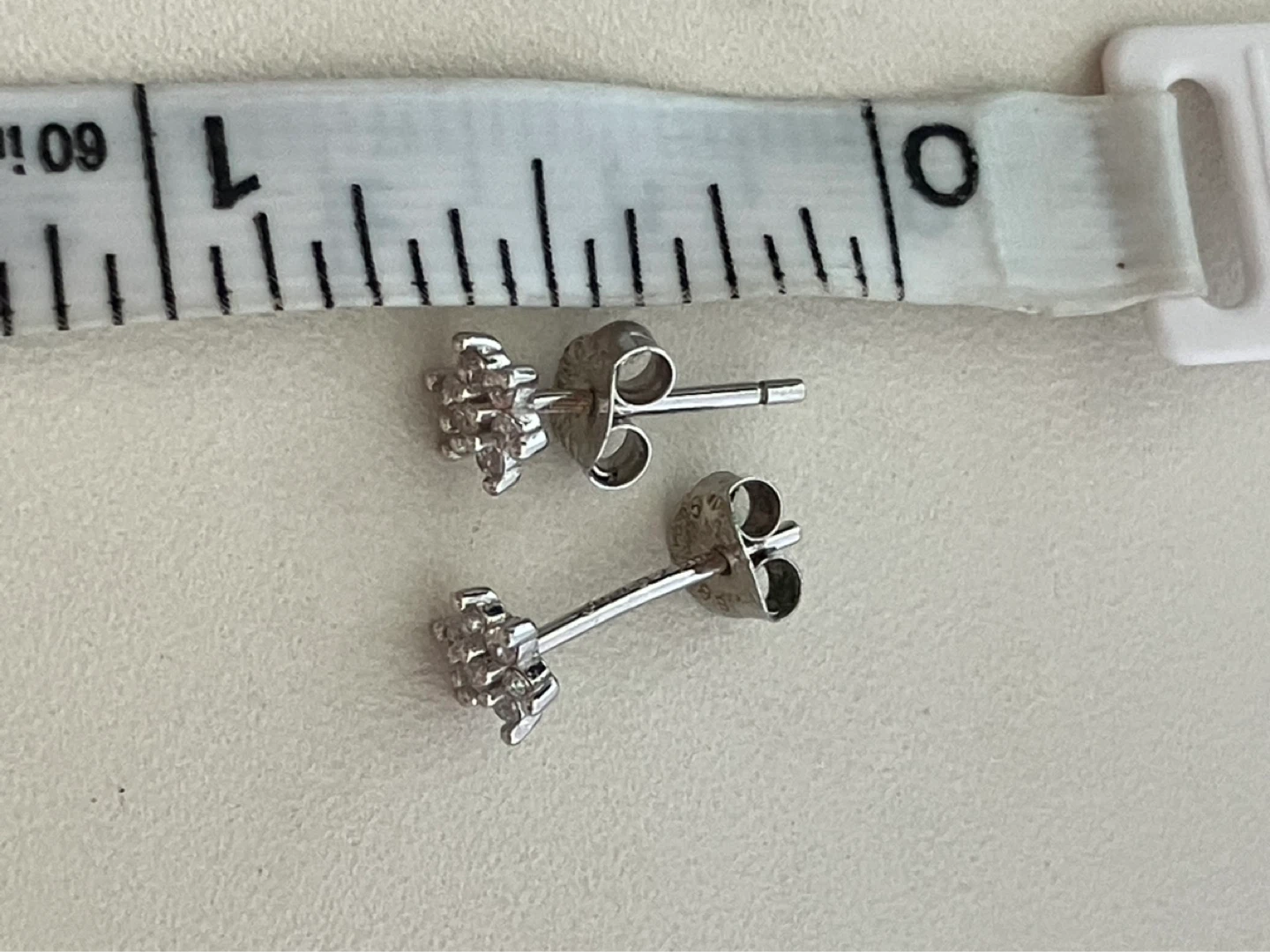 Sterling Silver 925 Stud Earrings CZ - photo 2