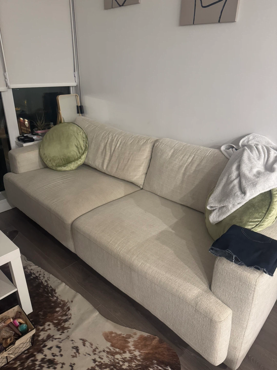 Modern Beige Fabric Sofa 300$