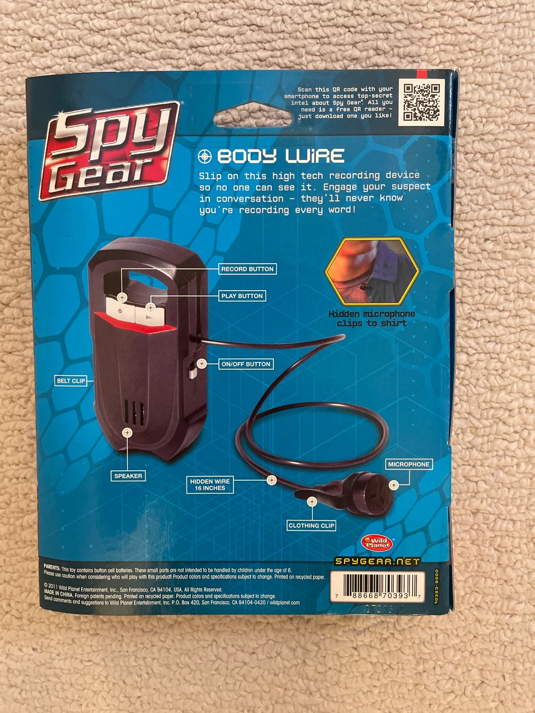 Brand New Spy Gear Body Wire Secret Recorder - photo 2