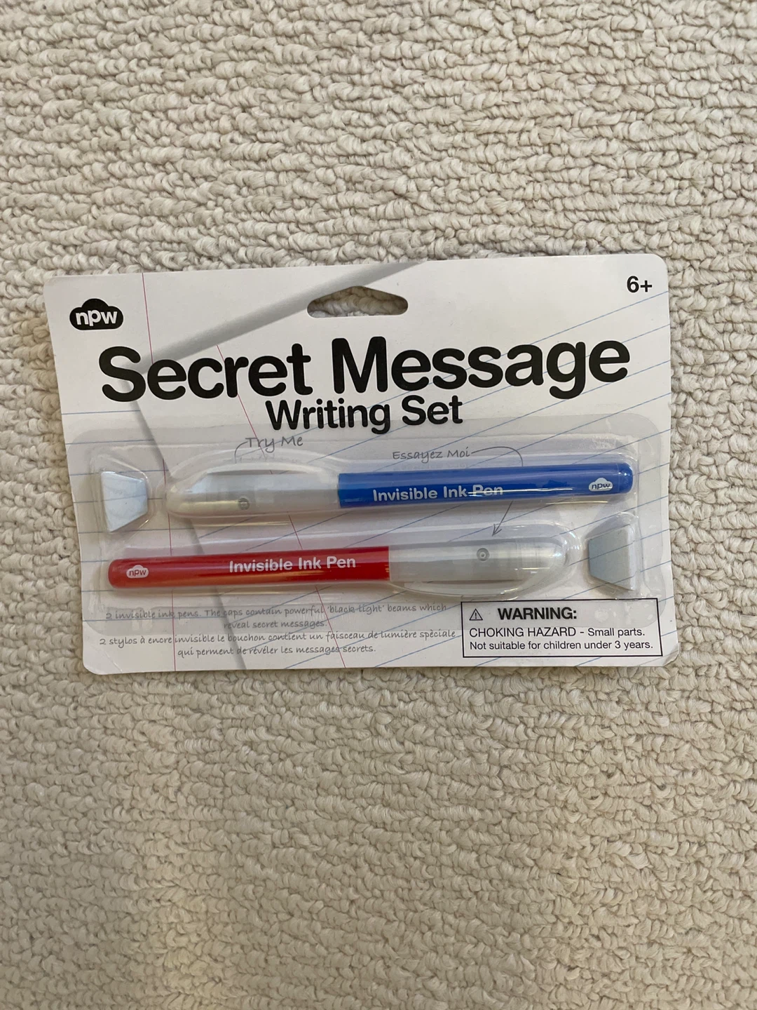 Brand New NPW Secret Message Writing Set - Invisible Ink Pens