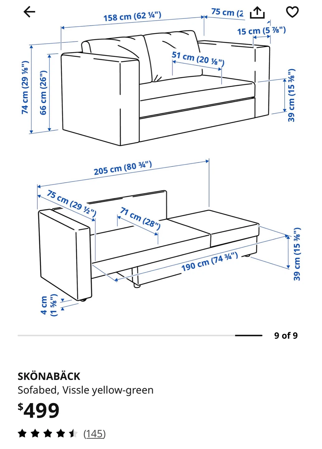 Ikea sofa bed - photo 3