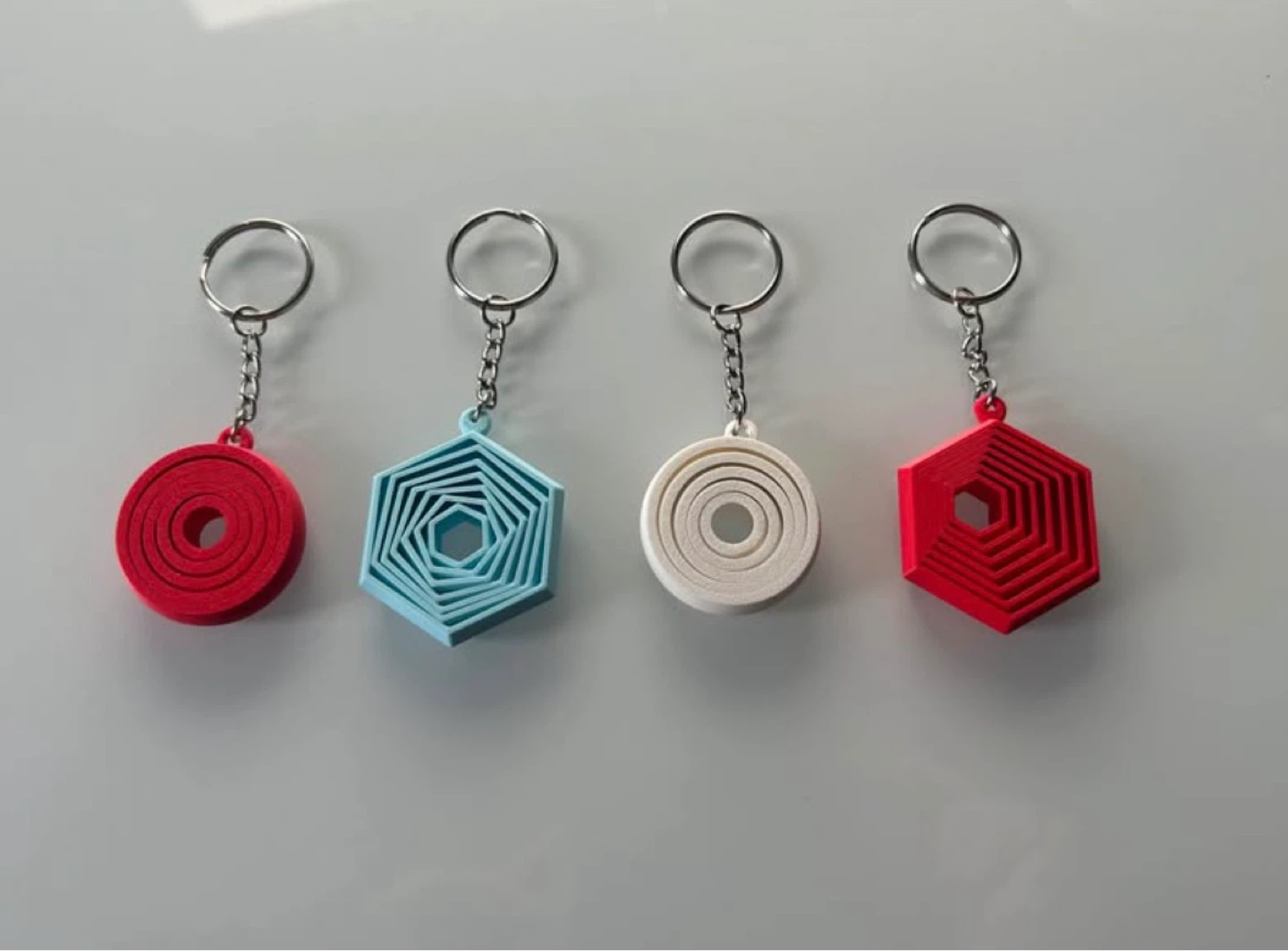 3D Printed Fidget Keychains – Multiple Styles
