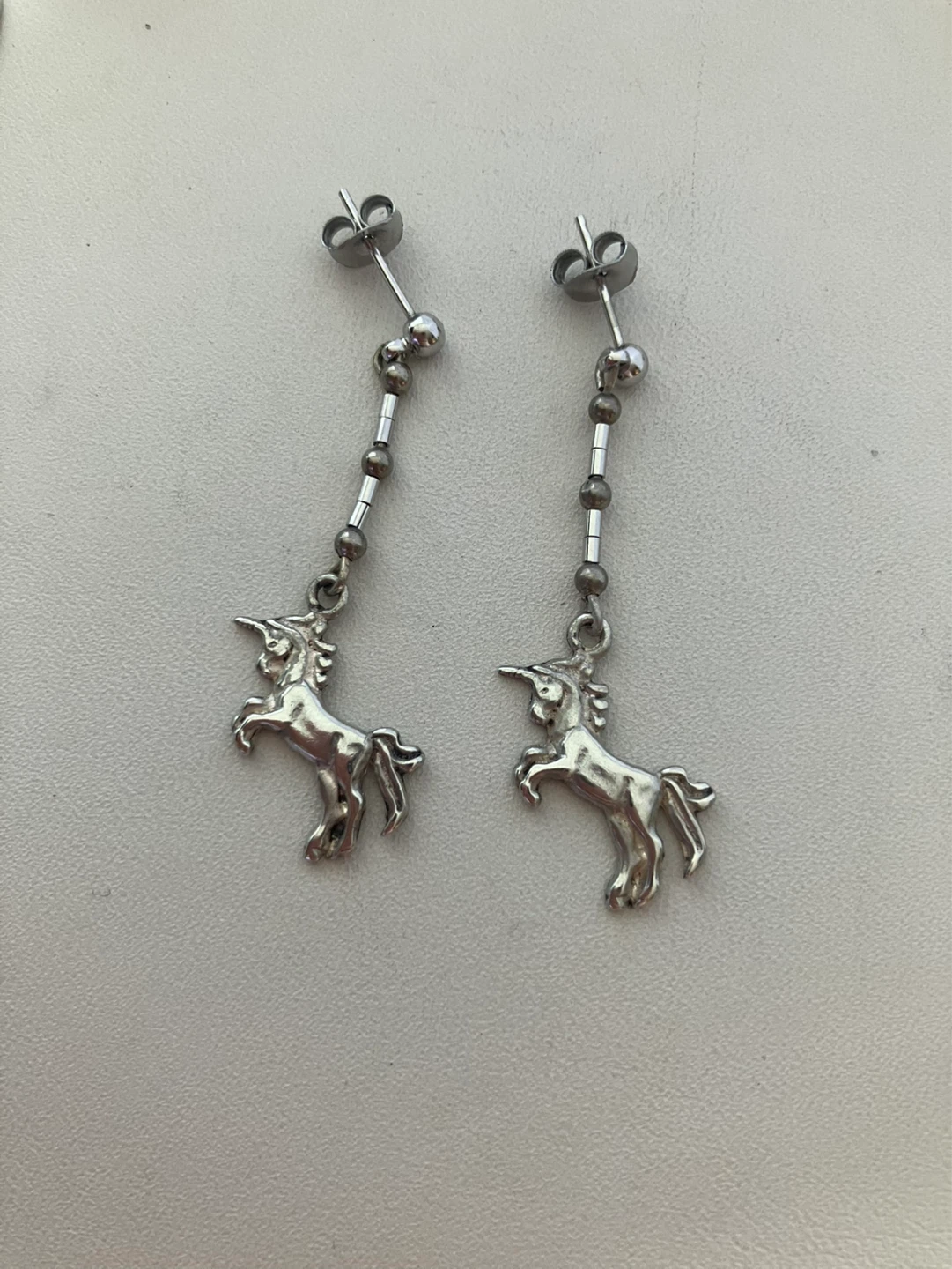 Sterling Silver Unicorn Dangle Earrings
