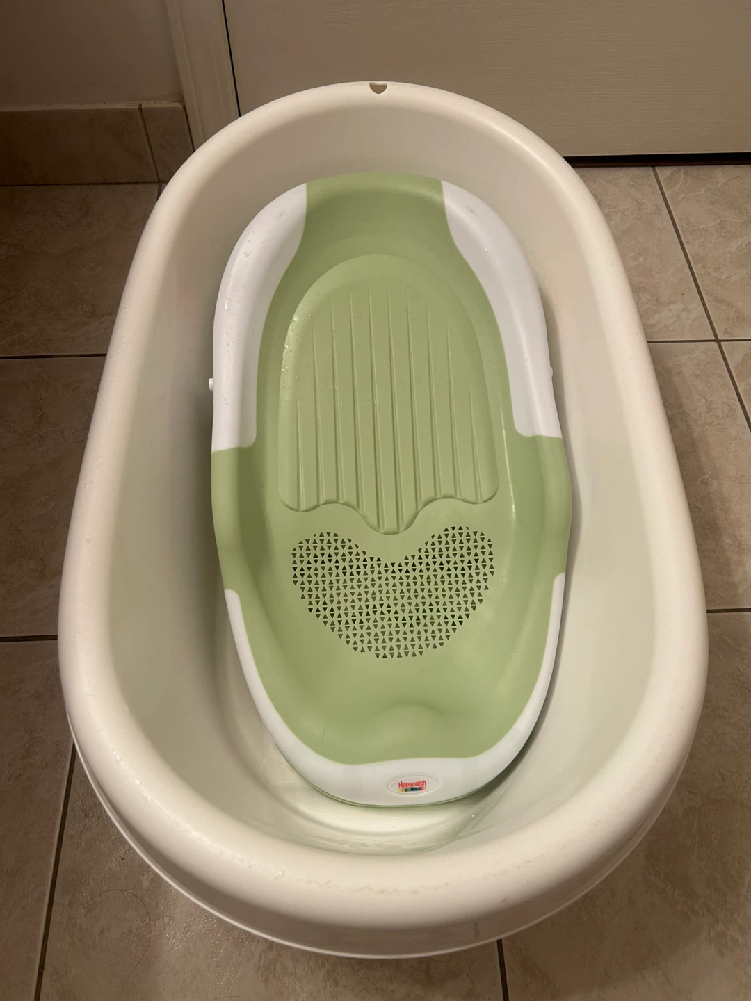 Baby bath recliner and tub