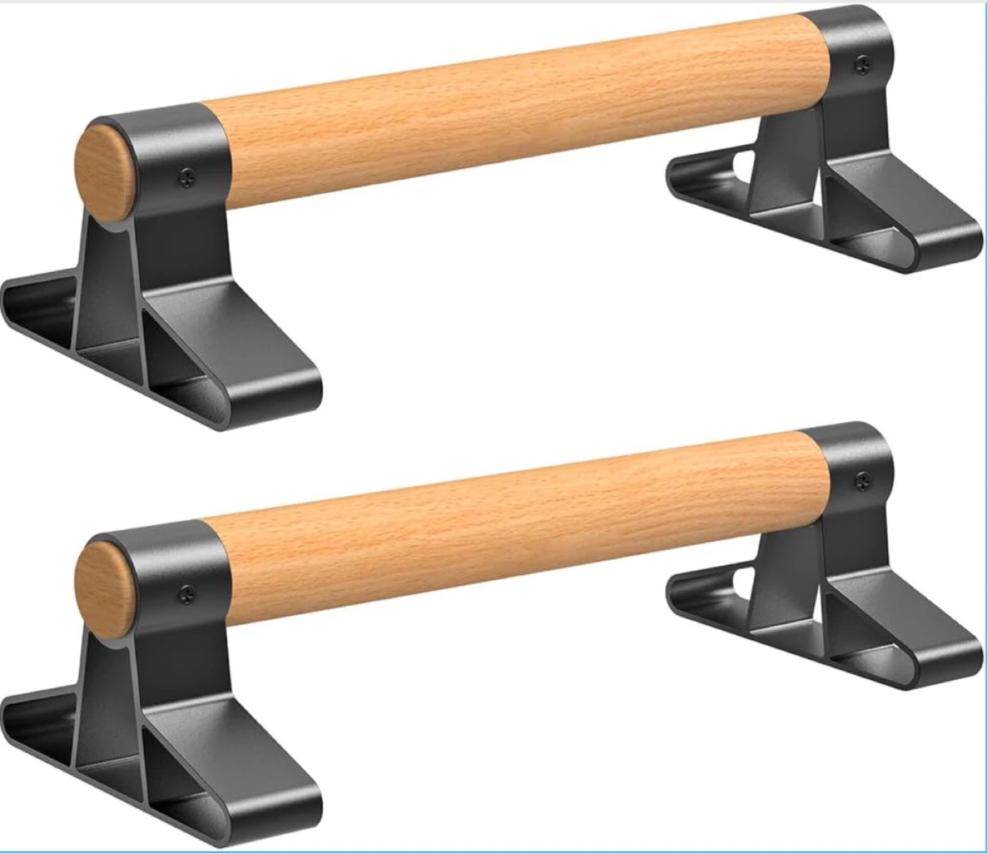 SELEWARE Wood Push Up Bars Parallettes bars