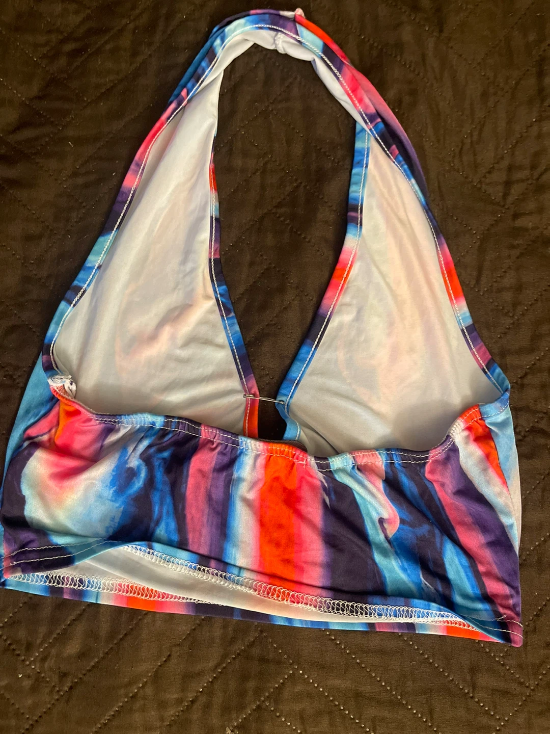 Halter Neck Tie Dye Crop Top - photo 3