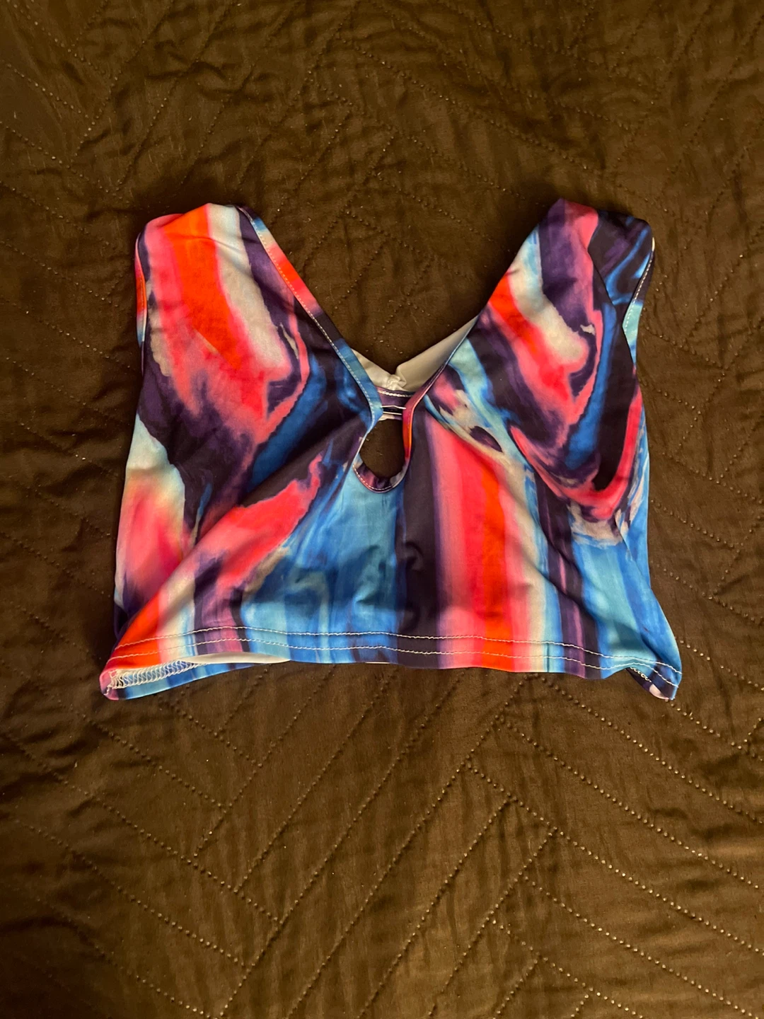 Halter Neck Tie Dye Crop Top