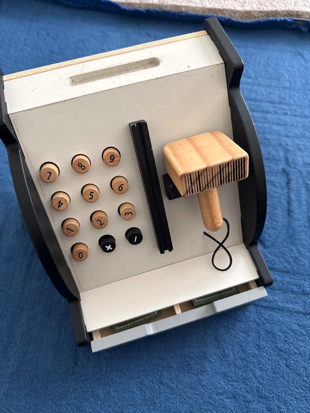 Wooden Toy Cash Register with Play Money - photo 2