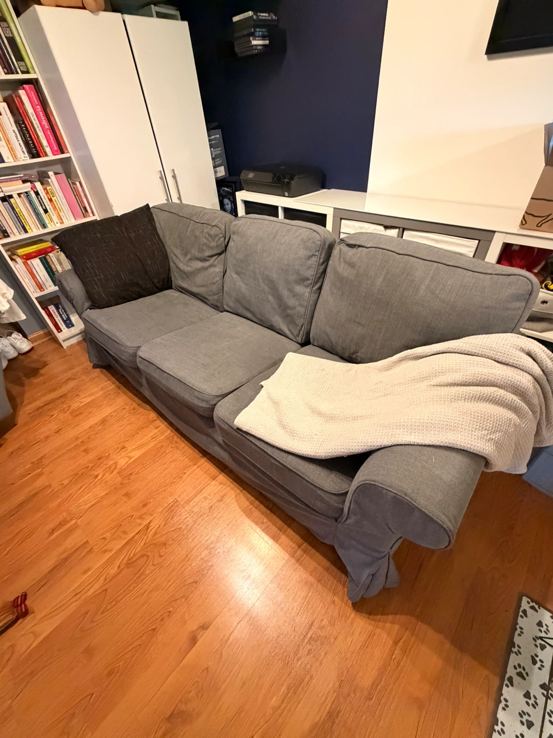 Gray Sofa with Removable Cover - photo 2