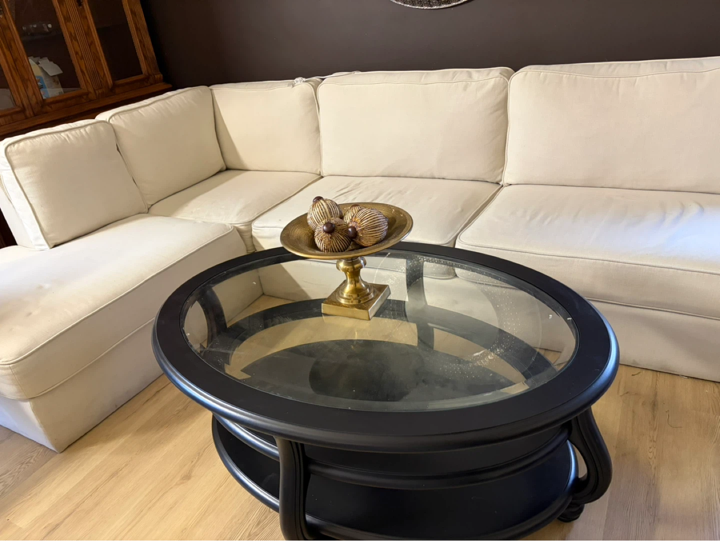 Oval Glass Top Coffee Table - photo 2