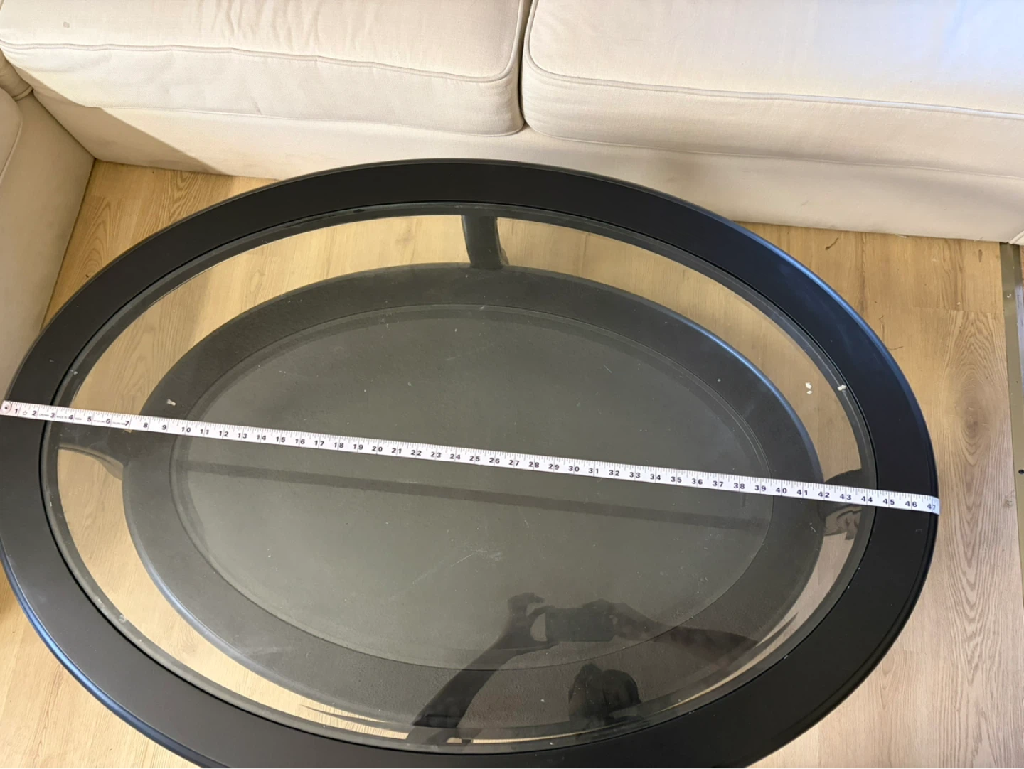 Oval Glass Top Coffee Table - photo 4