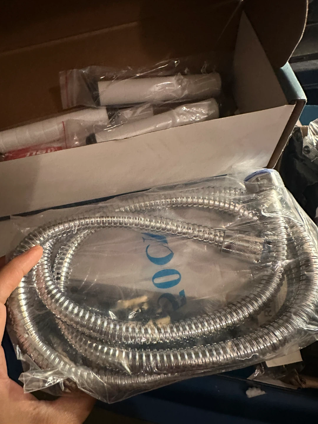 Silver Handheld Shower Head with Hose - photo 2