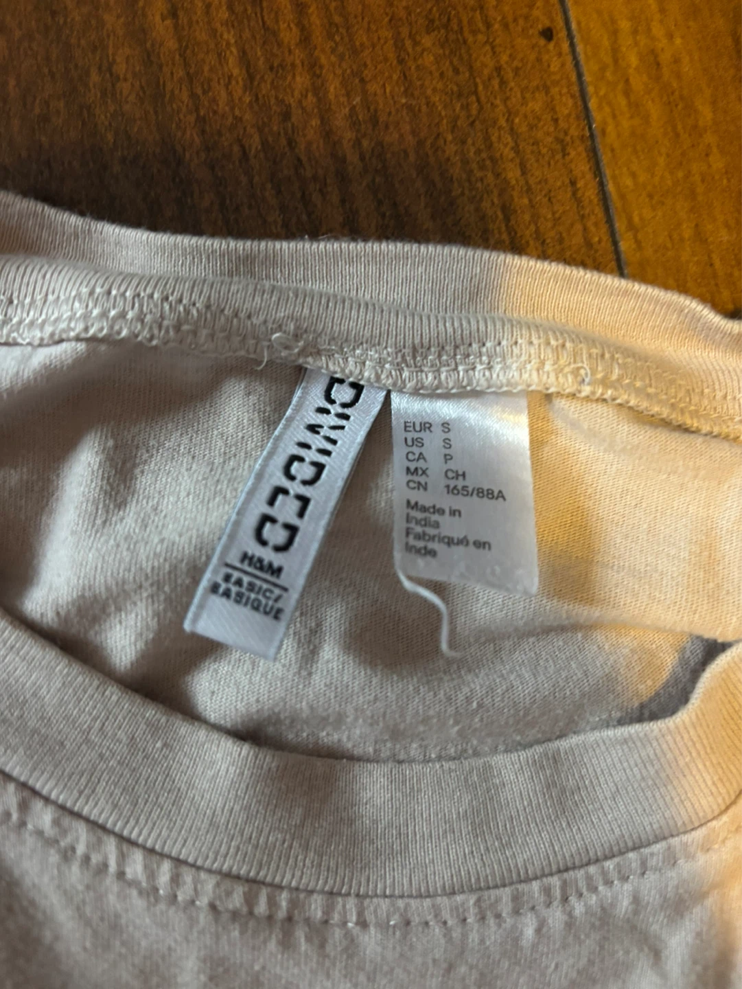 H&M Basic T-Shirt - Beige, Size S - photo 2