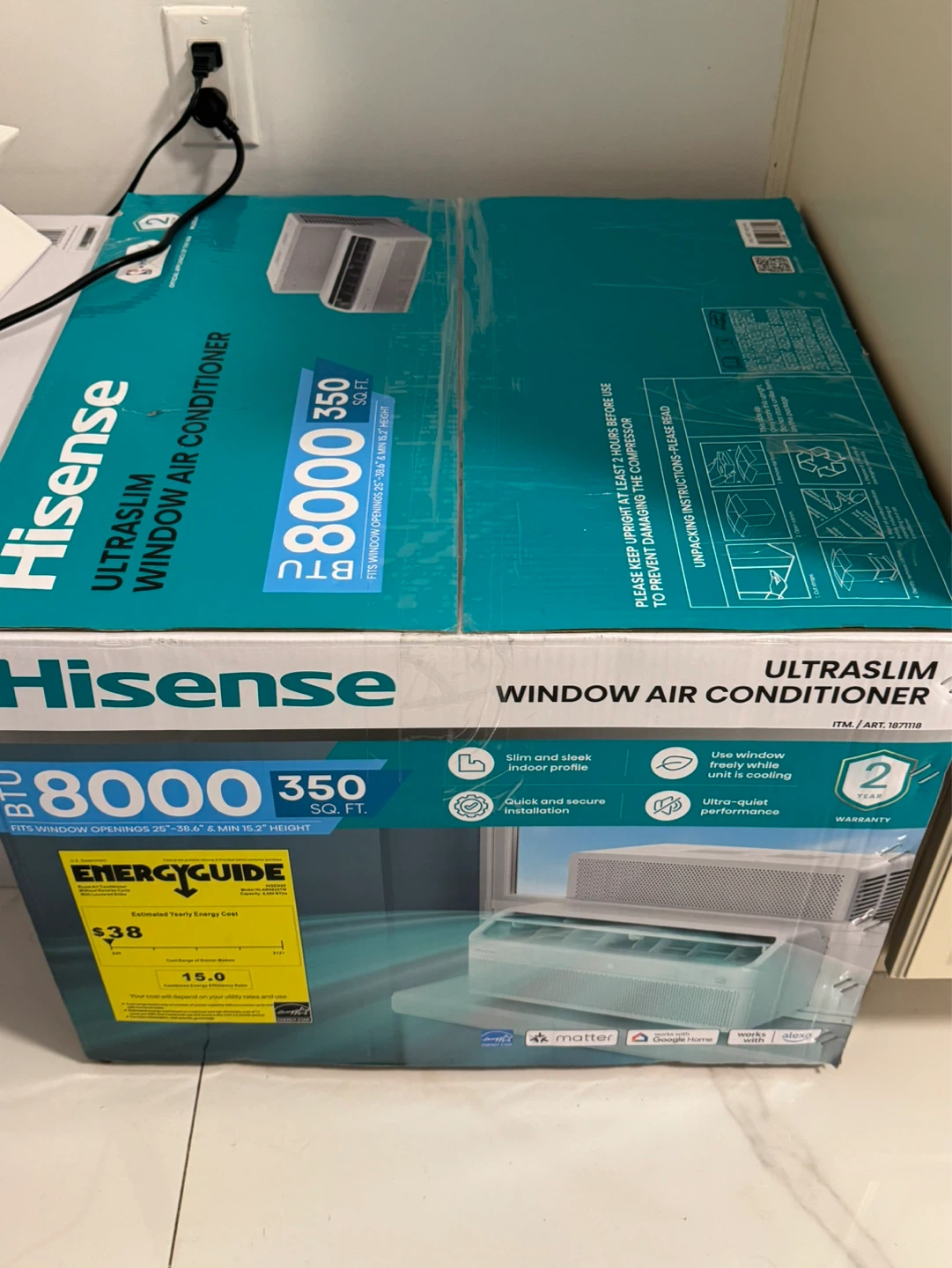 Hisense Ultraslim 8000 BTU Window Air Conditioner - photo 2