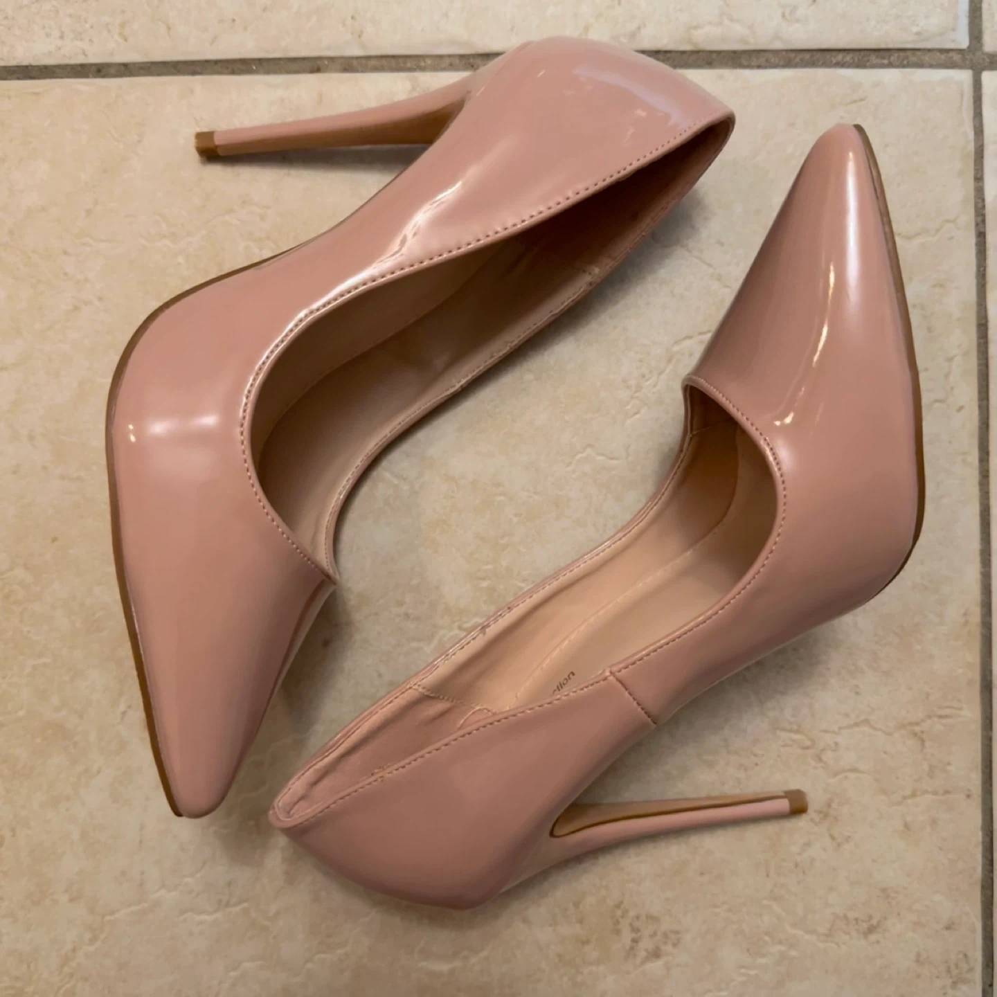 Patent Nude High Heel Pumps US 7 - photo 2