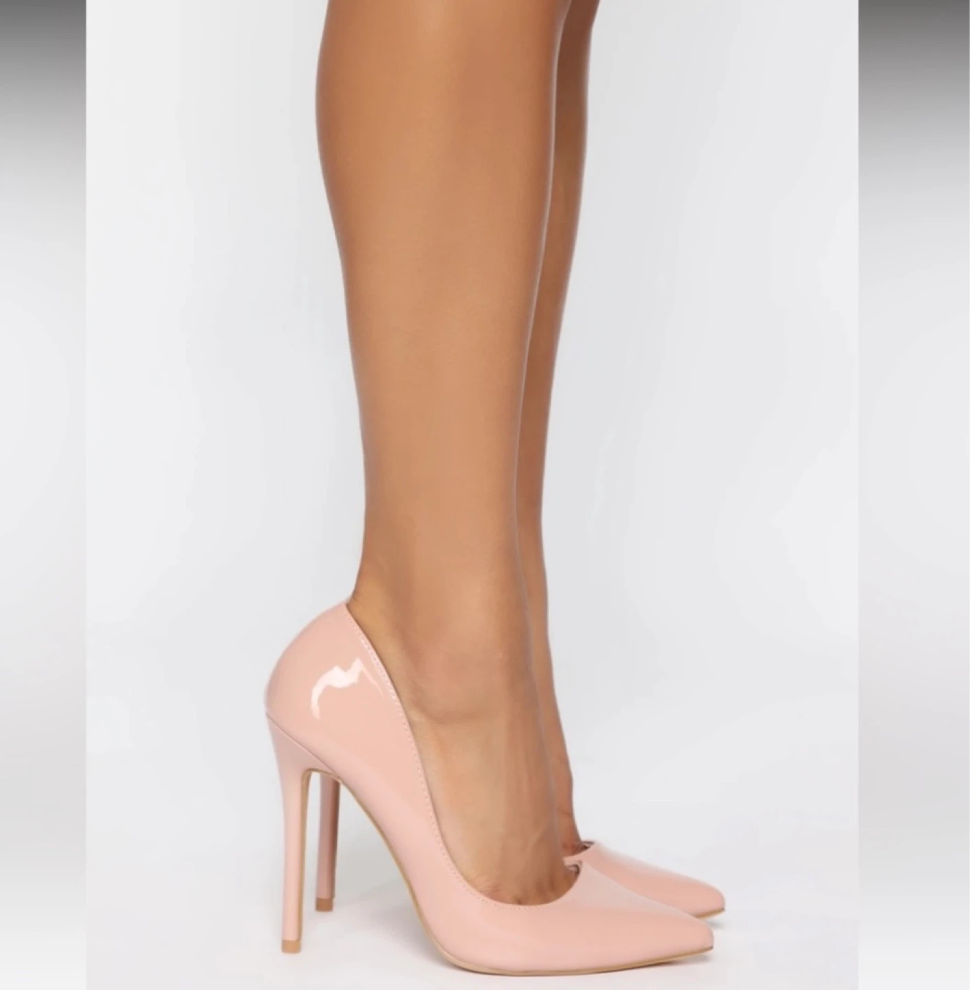 Patent Nude High Heel Pumps US 7 - photo 5
