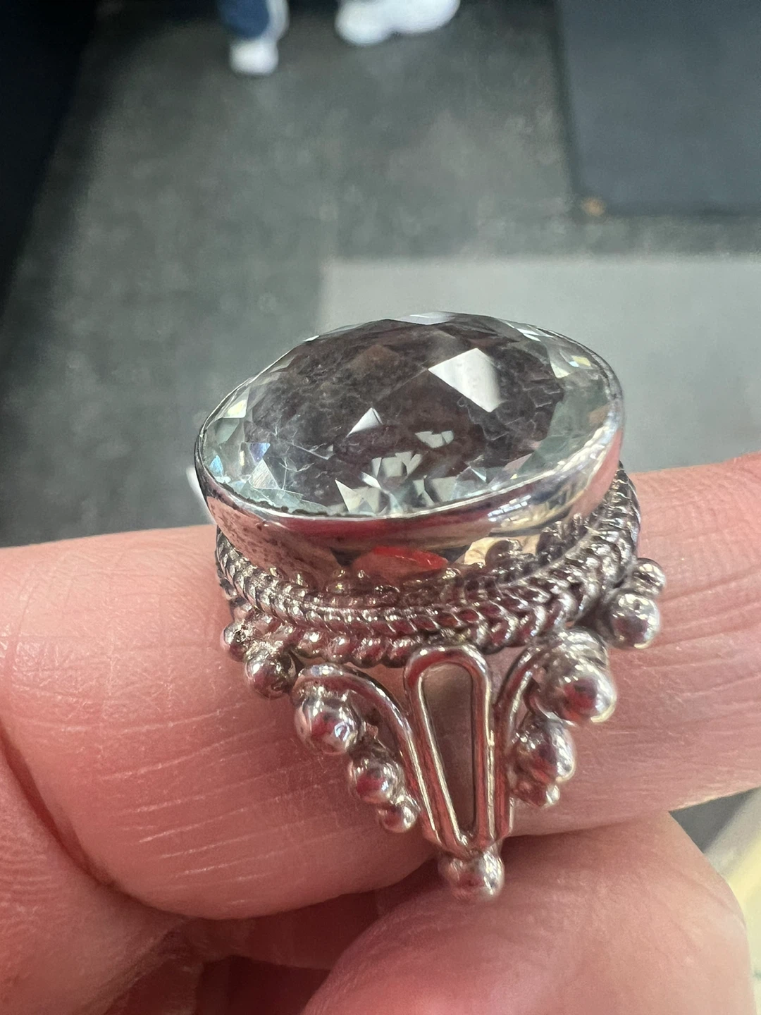 925 silver and  Green amethyst Ring - photo 4