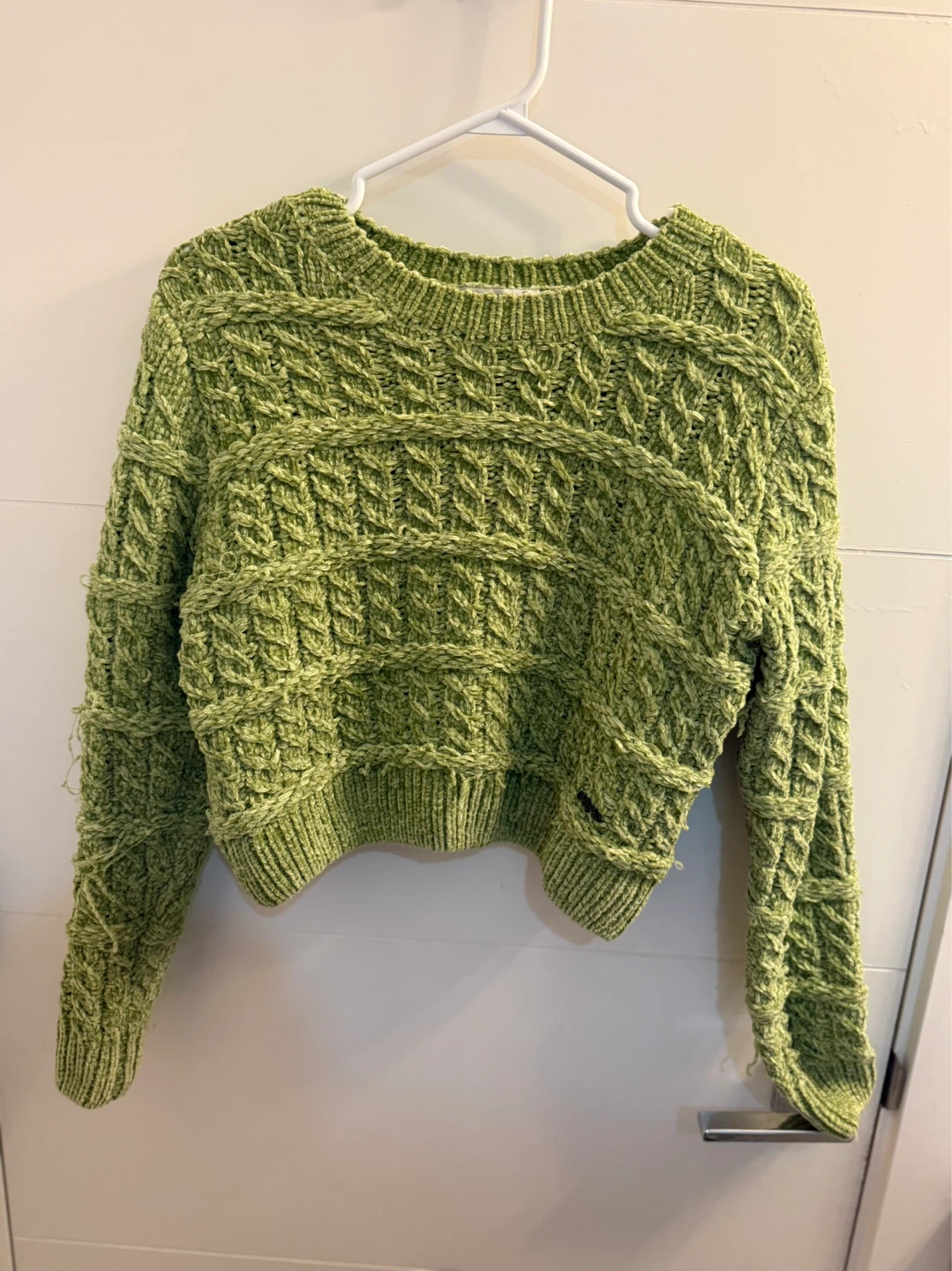 Purple Cable Knit Sweater