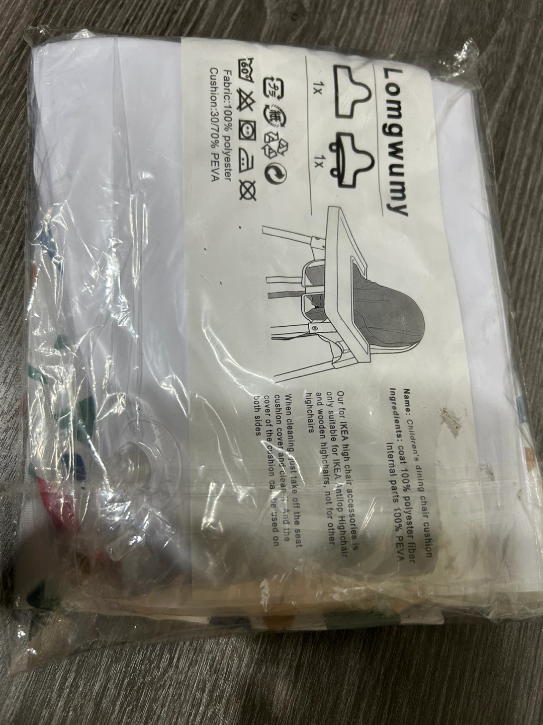 New-IKEA Lomgwumy Highchair Cushion - Terrazzo Pattern - photo 3