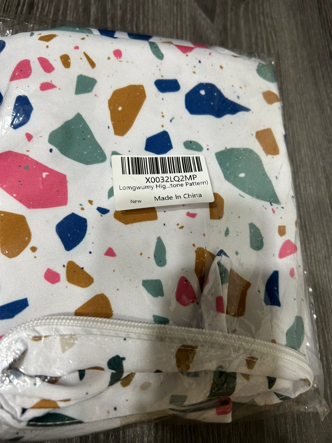 New-IKEA Lomgwumy Highchair Cushion - Terrazzo Pattern
