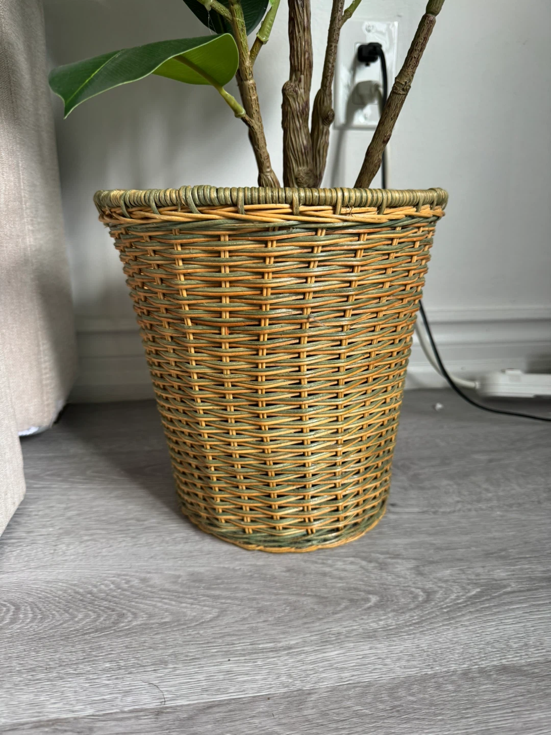 Woven Wastebasket / Planter Basket
