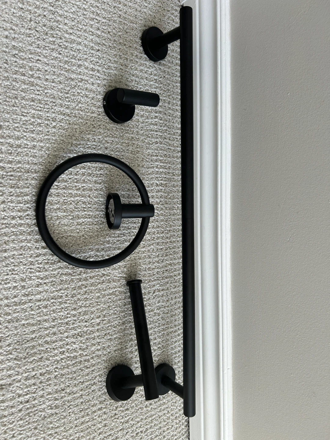 Black Matte Bathroom Hardware Set