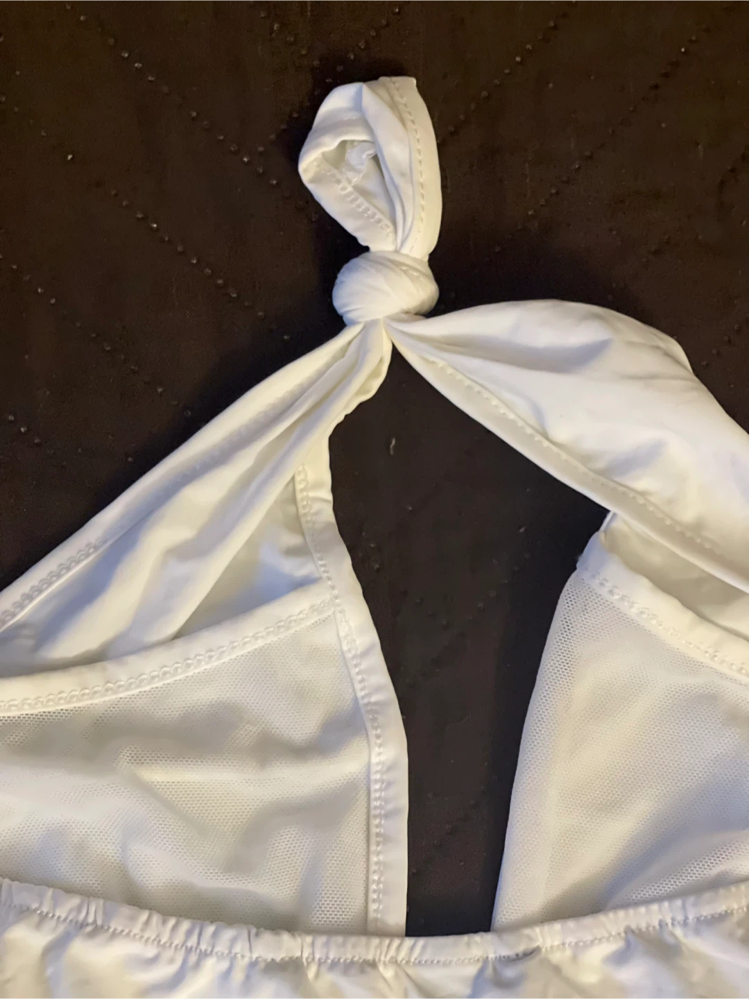 SHEIN White Ruched Cold Shoulder Crop Top Size M - photo 5