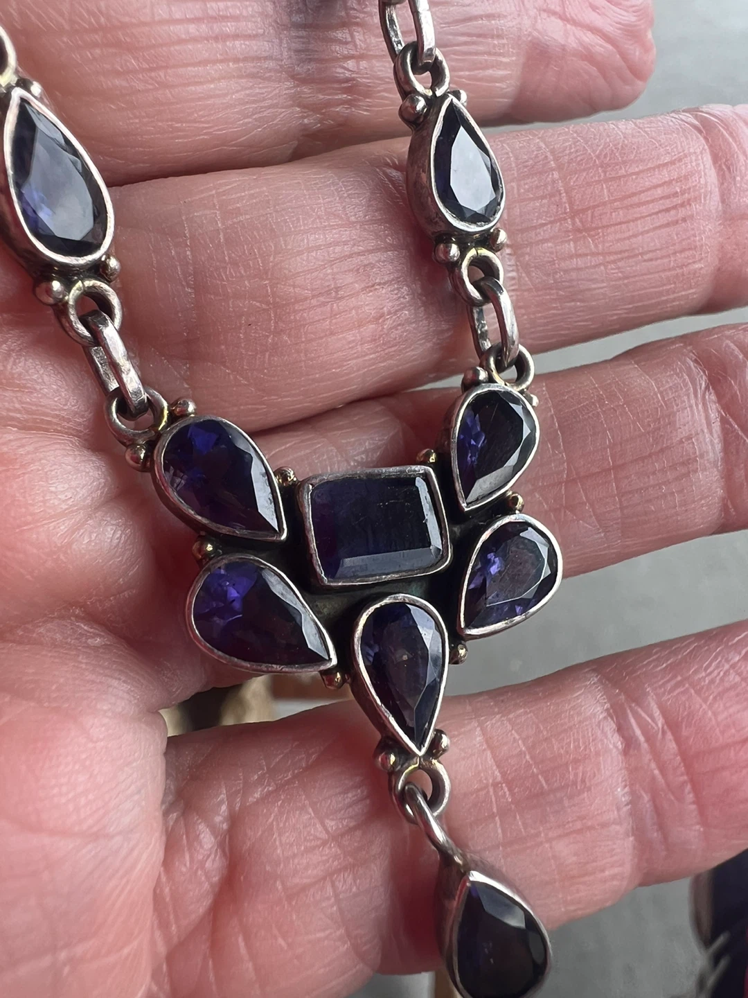 925 Silver and lolite Necklace