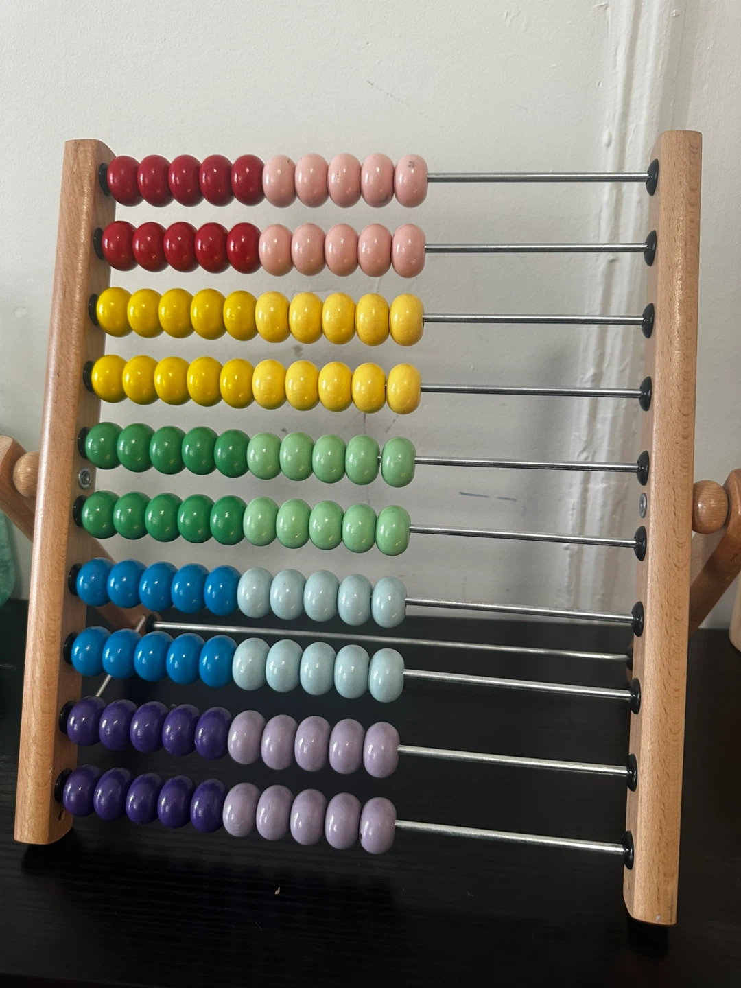 Wooden Abacus with Colorful Beads