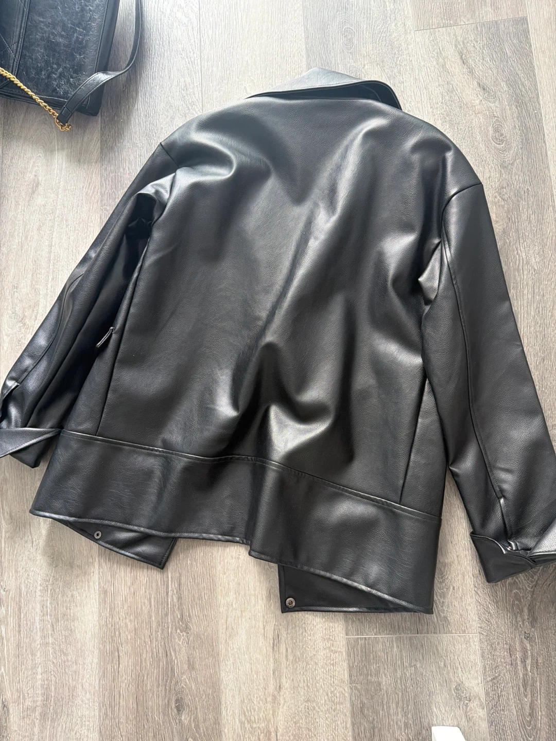 NA-KD Black Faux Leather Biker Jacket - photo 2