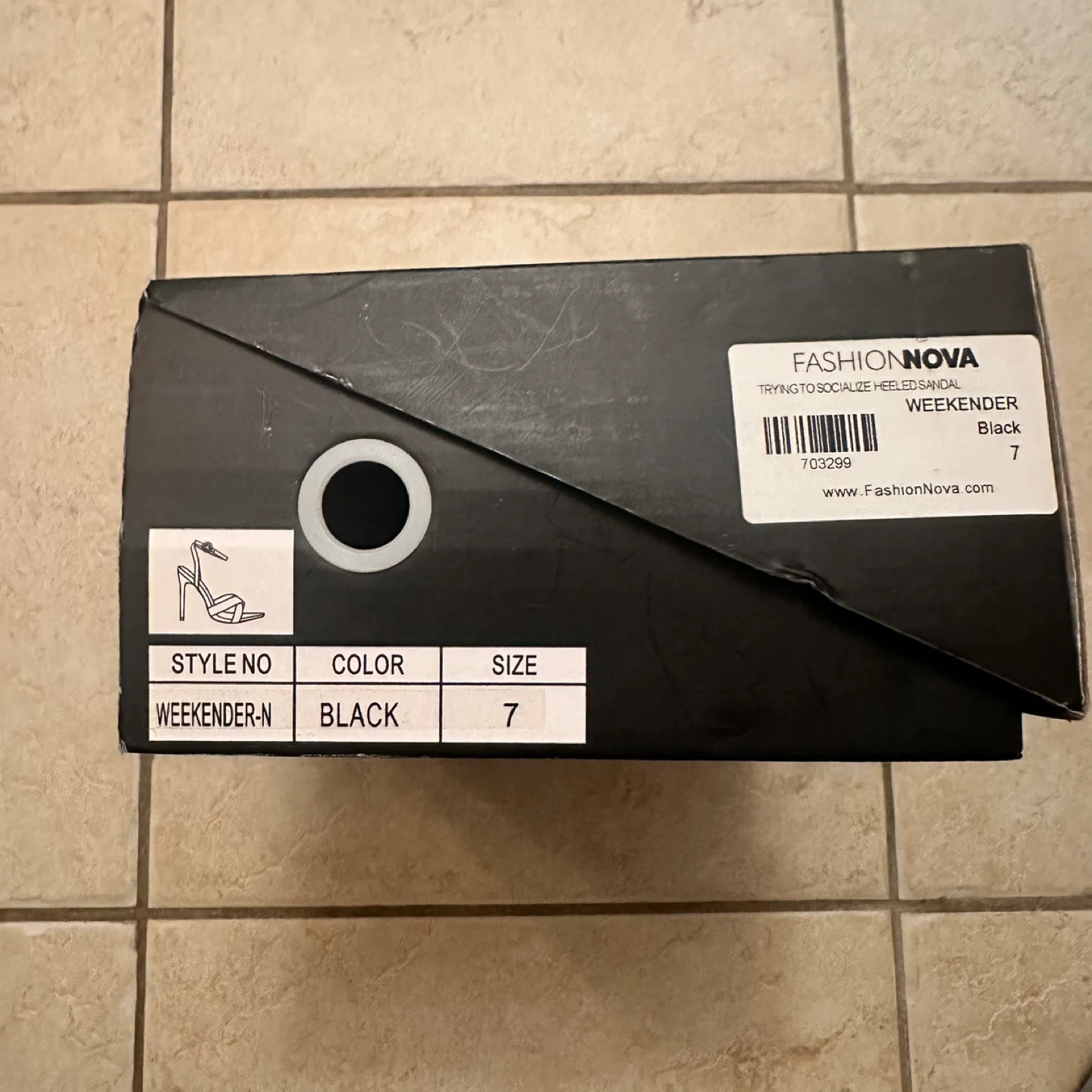 Black Heeled Sandals Size 7 - photo 4