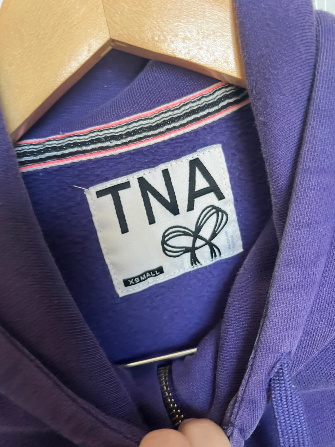 TNA Purple Zip-Up Hoodie - XS - photo 3