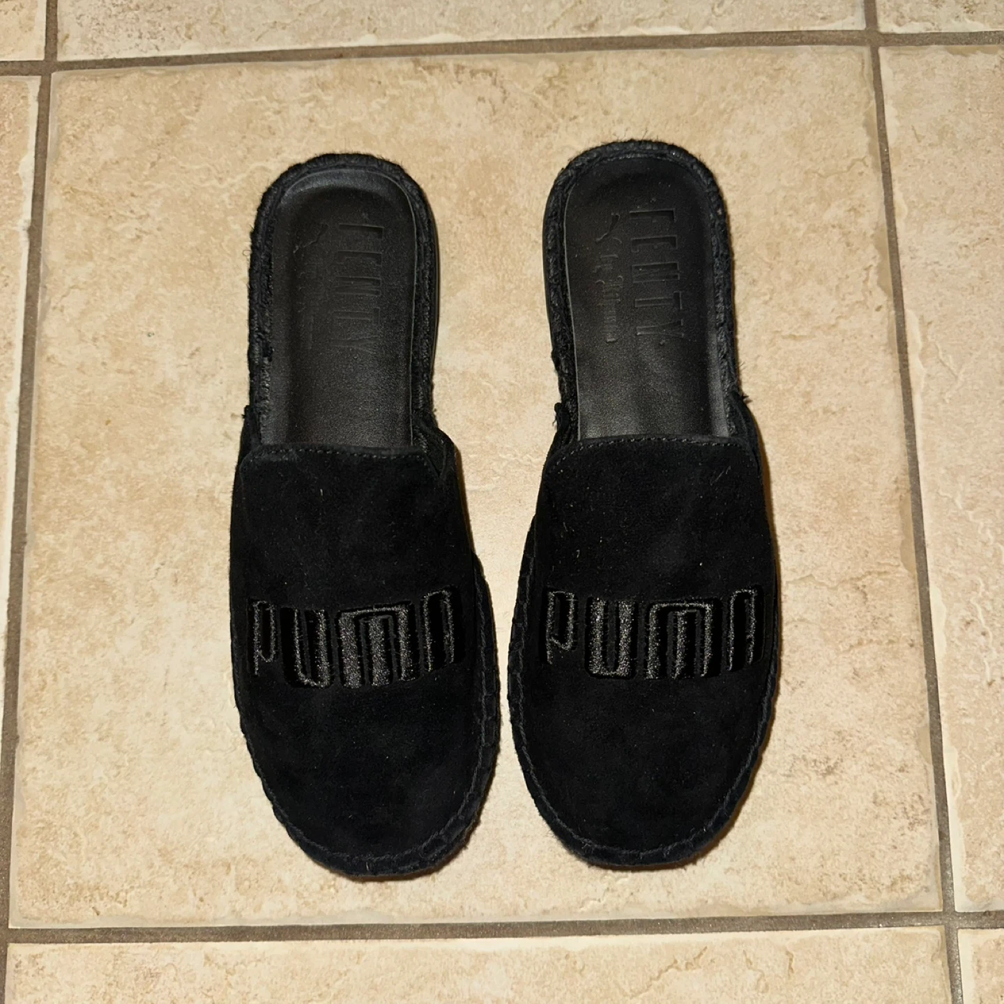 Puma Fenty Suede Espadrille Slide Slippers 7-7.5 - photo 2