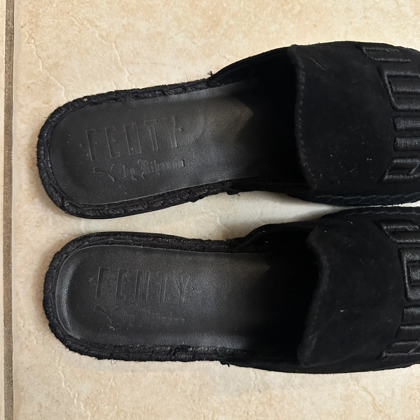 Puma Fenty Suede Espadrille Slide Slippers 7-7.5 - photo 5