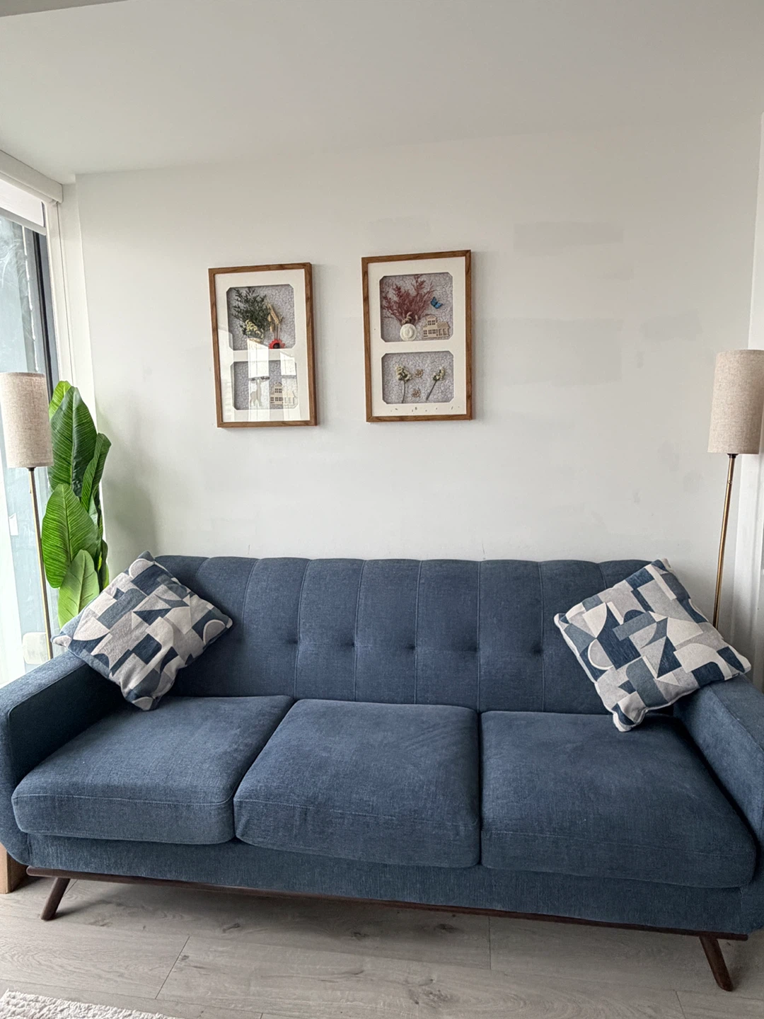 Blue 3-Seater Sofa