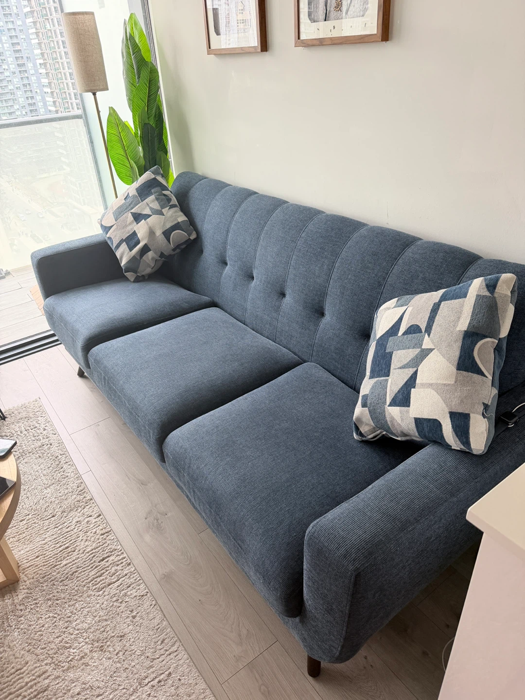 Blue 3-Seater Sofa - photo 3