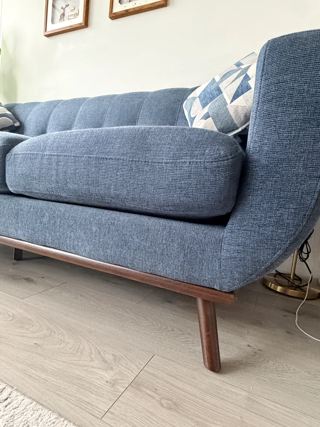 Blue 3-Seater Sofa - photo 5