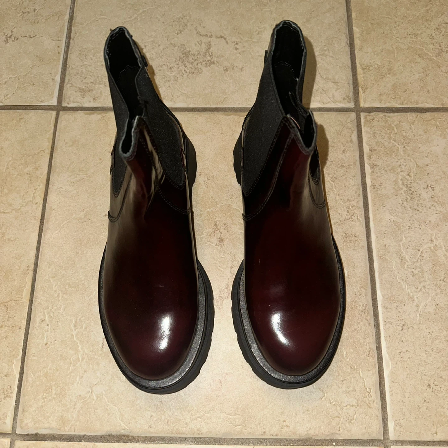 Chelsea Boots Burgundy Lug Sole - photo 3