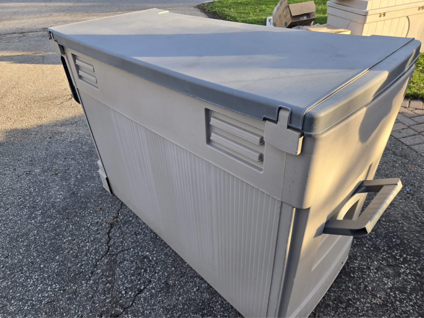 Large Storage Deck Box with wheels and cup holder - photo 3