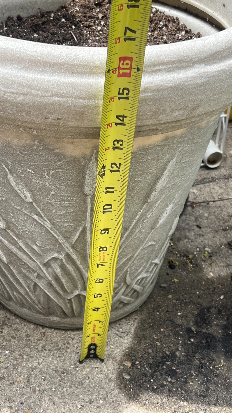 Large Decorative plastic Planter Pot with Cattail Design - photo 2