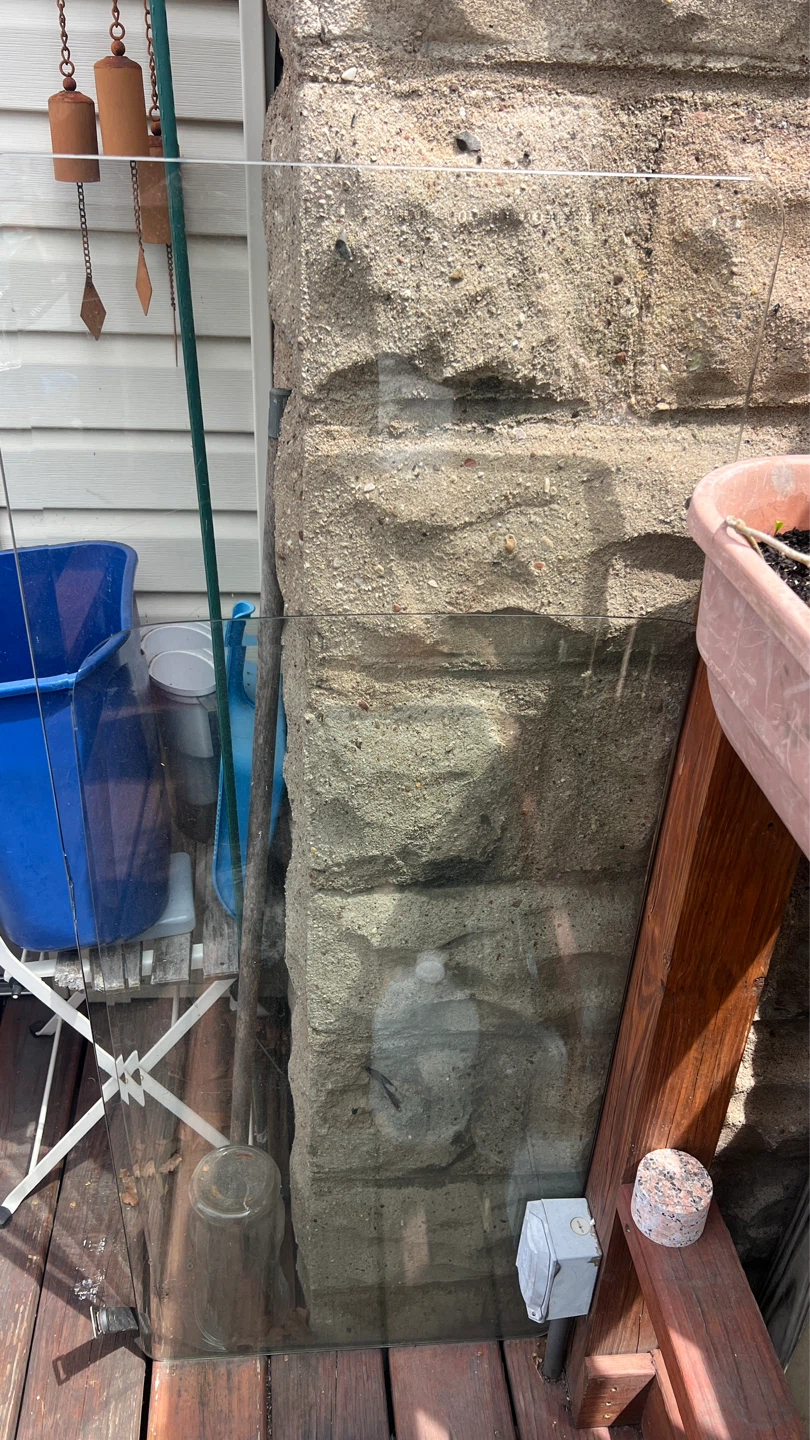 Large rectangular Clear Glass Panel