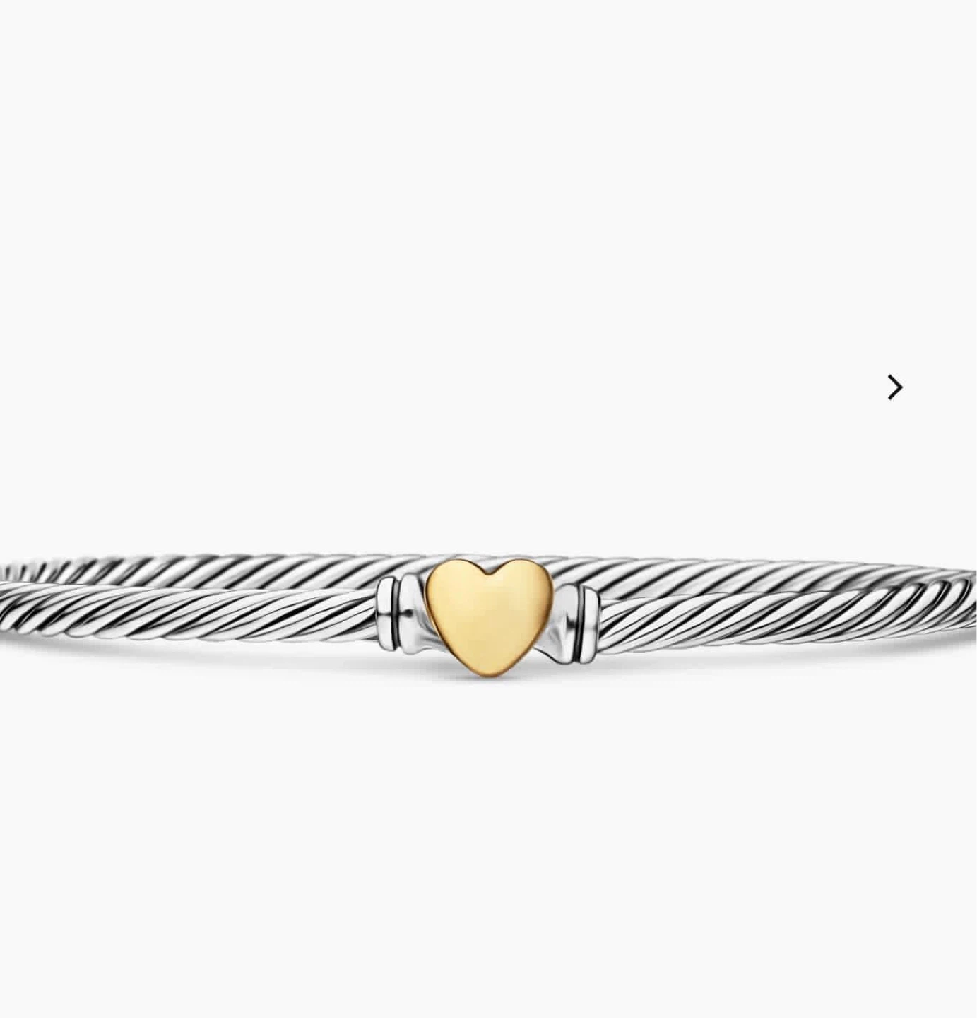 David Yurman 18k Yellow Gold Heart +Sterling Silver Bracelet - photo 4
