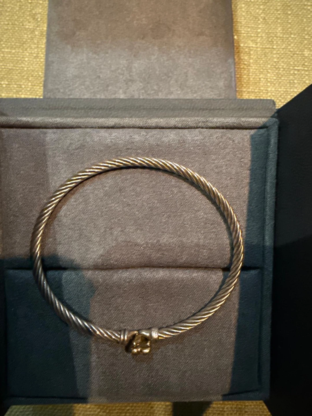 David Yurman 18k Yellow Gold Heart +Sterling Silver Bracelet - photo 3
