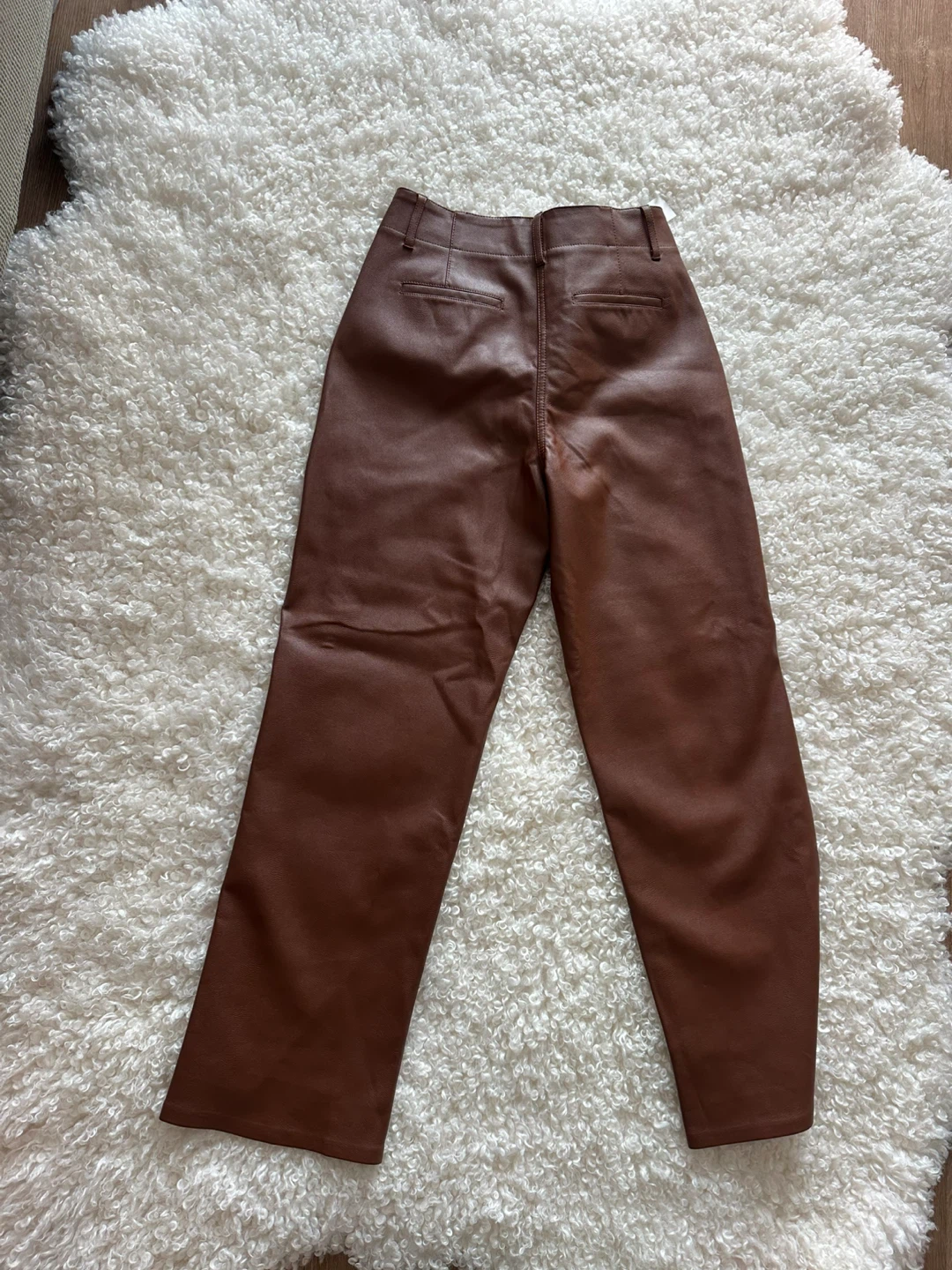 Wilfred Free Ascendant Faux Leather Pants Cognac Size 4