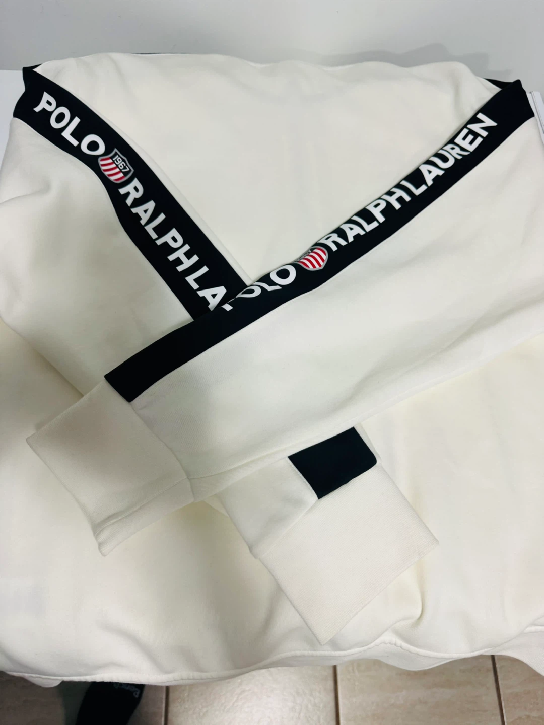 Polo Ralph Lauren Track Jacket - White/Black Size L - photo 3