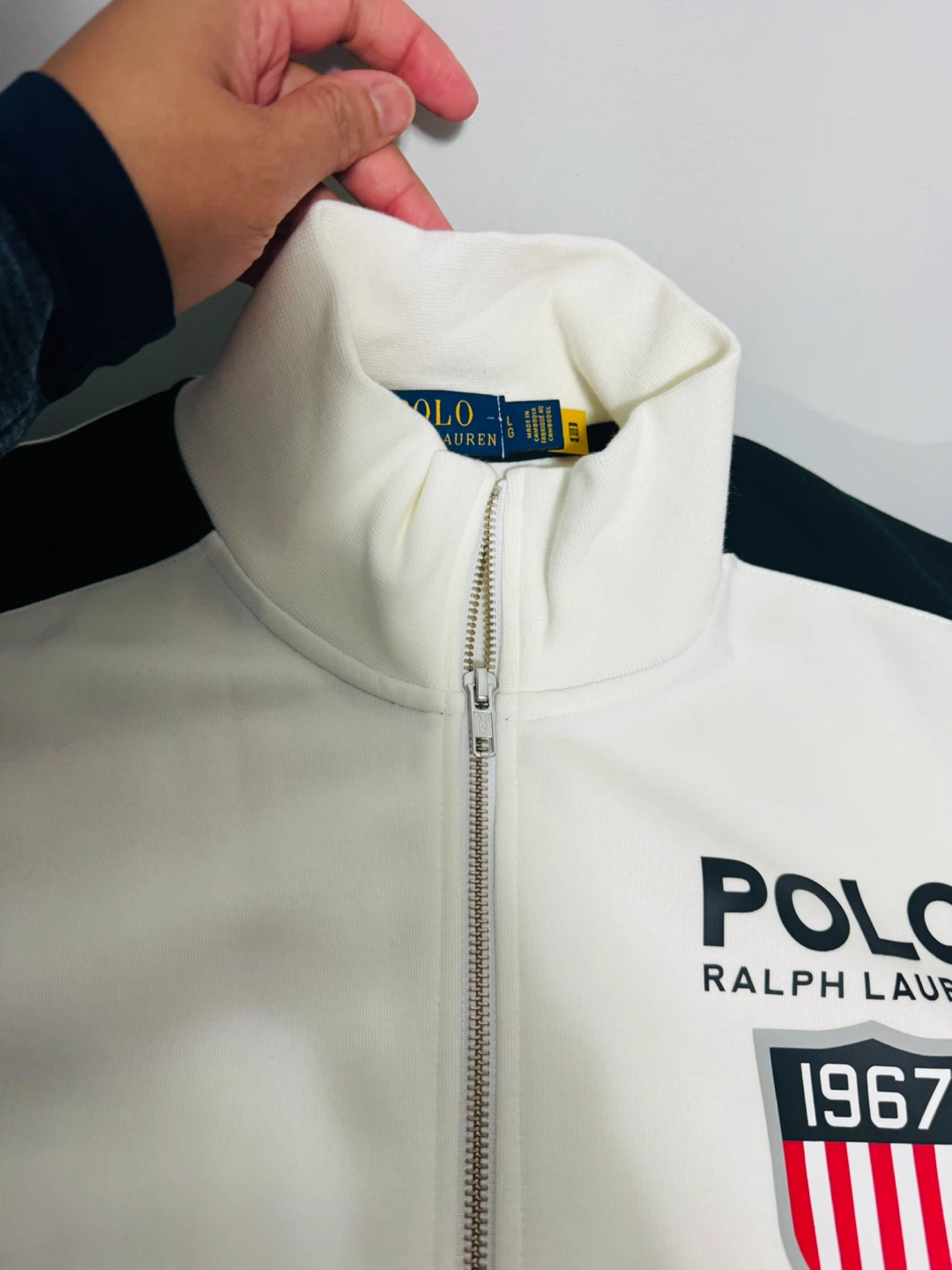 Polo Ralph Lauren Track Jacket - White/Black Size L - photo 2