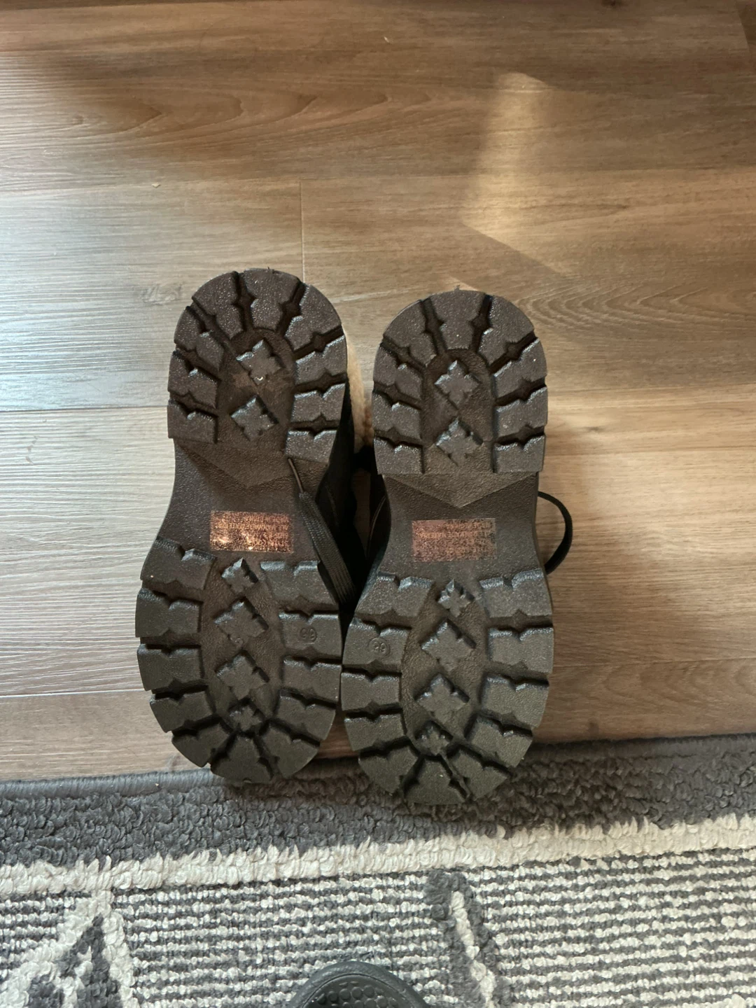 Black Winter Boots with Fur Lining - Size 7 - photo 4