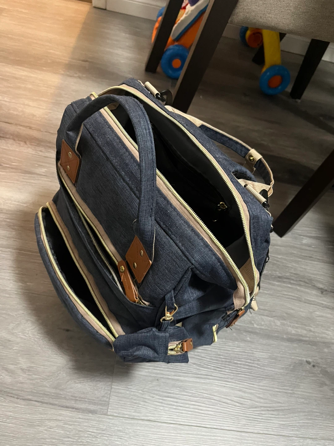 Navy Blue Diaper Bag Backpack