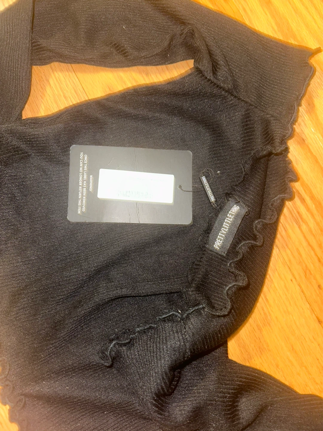 US 2 - Black Off-the-Shoulder Long Sleeve Top - photo 4